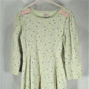 size 4 Gymboree green polka dot dress long sleeve